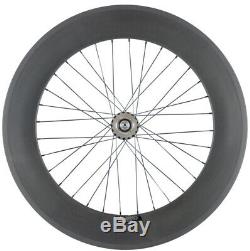 Track Bike Carbon Wheels 88mm Depth Fixed Gear 23mm Clincher Bicycle Wheelset