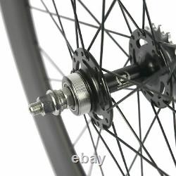 Track Bike Carbon Wheels Front Tri Spoke Rear 88mm Fixed Gear Carbon Wheelset 3K