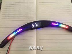 Trim+LED Carbon Fiber Flat Steering Wheel for Dodge Challenger Charger SRT 2015+