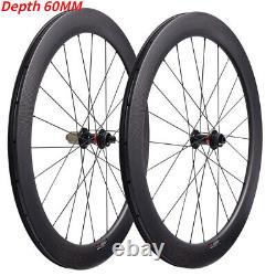 Tubuless Full Carbon Fiber Cyclocross Wheelset Depth 60mm Road Bike Wheels 700C