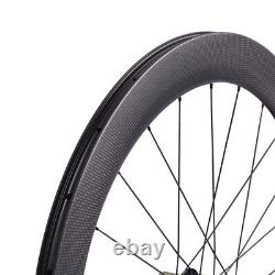 Tubuless Full Carbon Fiber Cyclocross Wheelset Depth 60mm Road Bike Wheels 700C