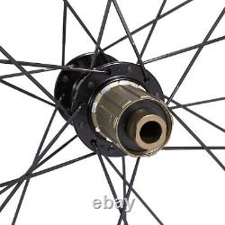 Tubuless Full Carbon Fiber Cyclocross Wheelset Depth 60mm Road Bike Wheels 700C