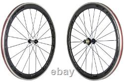 UCI Approved Carbon Wheels 50mm Road Bike Wheelset Alloy/Aluminum Braking Line