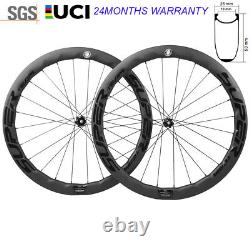 UCI Carbon Cyclocross Wheelset 50mm Clincher Road Disc Brake Wheelset THRU AXLE