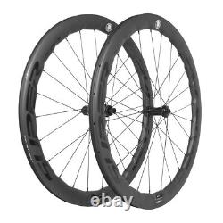 UCI Carbon Cyclocross Wheelset 50mm Clincher Road Disc Brake Wheelset THRU AXLE