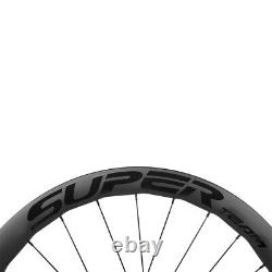 UCI Carbon Cyclocross Wheelset 50mm Clincher Road Disc Brake Wheelset THRU AXLE