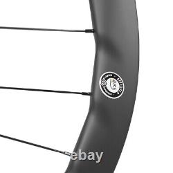 UCI Carbon Cyclocross Wheelset 50mm Clincher Road Disc Brake Wheelset THRU AXLE