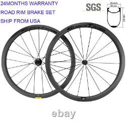 Ultra Light 38mm Clincher Carbon Wheels 700C Full Carbon Fiber Wheelset 25mm UD