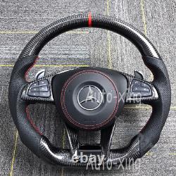 Upgrade Carbon Fiber Steering Wheel For Mercedes-Benz AMG W204 SLK GLE G63 C200
