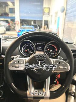 Upgrade Mercedes Benz Carbon Fiber Steering Wheel amg a45 cla w463 w204 w205 c63