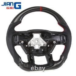 Upgraded Black Carbon Fiber Steering Wheel Fit For 2015-2020 Ford F150