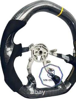 VINS CARBON FIBER Steering Wheel FOR Chevrolet Corvette C5 Z06 97-04 FLAT TOP