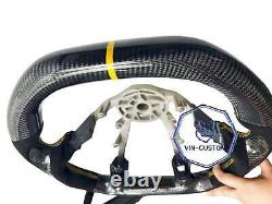 VINS CARBON FIBER Steering Wheel FOR Chevrolet Corvette C5 Z06 97-04 FLAT TOP