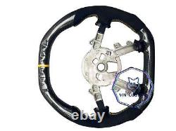 VINS CARBON FIBER Steering Wheel FOR Chevrolet Corvette C5 Z06 97-04 FLAT TOP