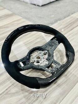 VW Golf R Carbon Fibre LED Rev Counter Display Steering Wheel, Screen, Alcantara