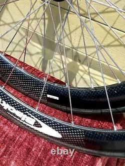 Vintage Blackwell USA Carbon Fiber Wheels Wheelset Tubular Road Bike Rare Light