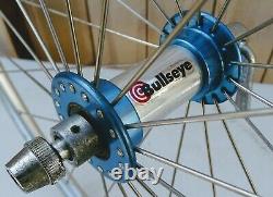 Vintage Bullseye Hubs, Araya wheelset, Classic 1990's MTB wheels + 7 spd cassett