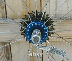 Vintage Bullseye Hubs, Araya wheelset, Classic 1990's MTB wheels + 7 spd cassett