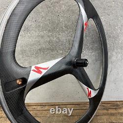 Vintage Specialized Trispoke Carbon Fiber Rear Wheel 700c 3 Spoke Clincher 130