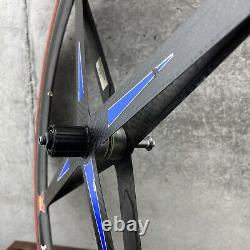 Vintage Spinergy Rev X Carbon Fiber Wheel Set 700c 4 Blade Clincher Cassette 130