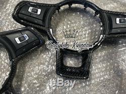 Vw golf r gti mk7 mk7.5 carbon fiber steering wheel -kit lip bar gt wing spoiler