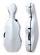 White 4/4 Full Size Cello Case Carbon Fiber Strong Light Cello Box with Wheels