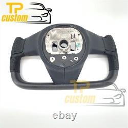 YOKE Matte Carbon Fiber Steering Wheel fit for Tesla Model S 2014-2023 Black
