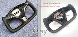 YOKE Matte Carbon Fiber Steering Wheel fit for Tesla Model S 2014-2023 Black