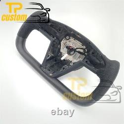 YOKE Matte Carbon Fiber Steering Wheel fit for Tesla Model S 2014-2023 Black