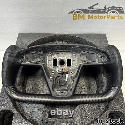 Yoke Carbon Fiber Steering Wheel fit For Tesla model X model S 2014-2023