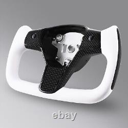 Yoke Steering Wheel For Tesla Model Y/3 Leather& Carbon Fiber 2017-2023 withHeated
