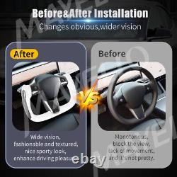 Yoke Steering Wheel Glossy Carbon Fiber For Tesla Model 3/Y 2017-2023 with Heating