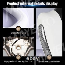 Yoke Steering Wheel Glossy Carbon Fiber For Tesla Model 3/Y 2017-2023 with Heating