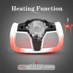 Yoke Steering Wheel with Heating Carbon Fiber For Tesla Model 3 & Y 2017-2023