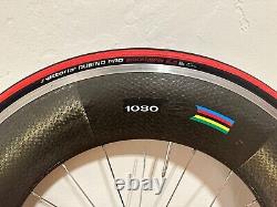 Zipp 1080 Clincher Rear Wheel SRAM RED 10sp cassette Vittoria Rubino Pro 25c