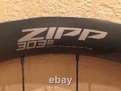 Zipp 303S Carbon Tubeless Disc Brake 12mm Centerlock Wheel Set SRAM XDR Low Mile