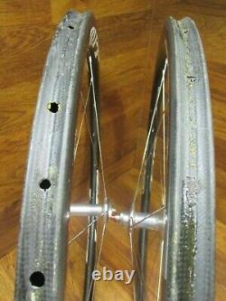 Zipp 303 Firecrest Aero 700c Carbon Tubular 8 9 10 Speed Wheel Set Damaged