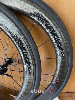 Zipp 404 Firecrest Carbon Clincher Wheel Set + Tires. 700C, 11speed. Rim Brake