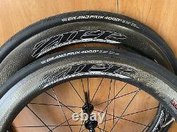 Zipp 404 Firecrest Carbon Clincher Wheel Set + Tires. 700C, 11speed. Rim Brake