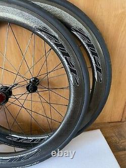 Zipp 404 Firecrest Carbon Clincher Wheel Set + Tires. 700C, 11speed. Rim Brake