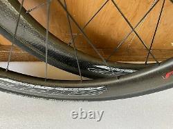 Zipp 404 Firecrest Carbon Clincher Wheel Set + Tires. 700C, 11speed. Rim Brake