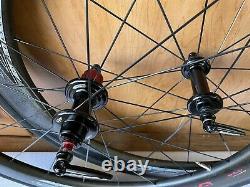 Zipp 404 Firecrest Carbon Clincher Wheel Set + Tires. 700C, 11speed. Rim Brake