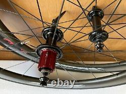 Zipp 404 Firecrest Carbon Clincher Wheel Set + Tires. 700C, 11speed. Rim Brake