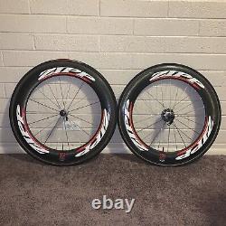 Zipp 808 Carbon wheelset with Skewers tires Rear Wheel Needs To Be Reglued