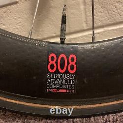 Zipp 808 Carbon wheelset with Skewers tires Rear Wheel Needs To Be Reglued