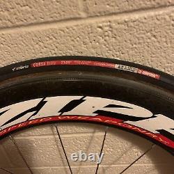 Zipp 808 Carbon wheelset with Skewers tires Rear Wheel Needs To Be Reglued