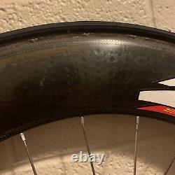 Zipp 808 Carbon wheelset with Skewers tires Rear Wheel Needs To Be Reglued