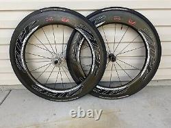 Zipp 808 Firecrest Carbon Clincher Rim Brake Wheelset. 9-10speed