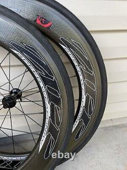 Zipp 808 Firecrest Carbon Clincher Rim Brake Wheelset. 9-10speed
