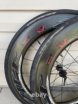 Zipp 808 Firecrest Carbon Clincher Rim Brake Wheelset. 9-10speed